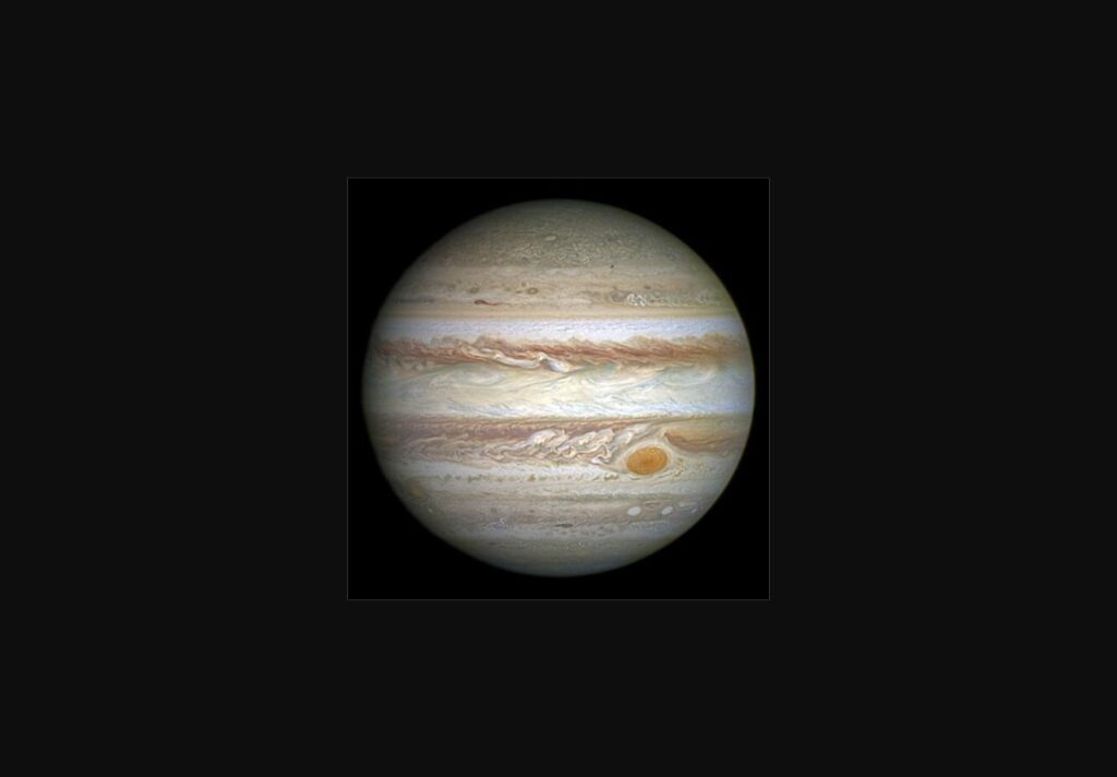 Jupiter planet floating decoration, with its Great Red Spot